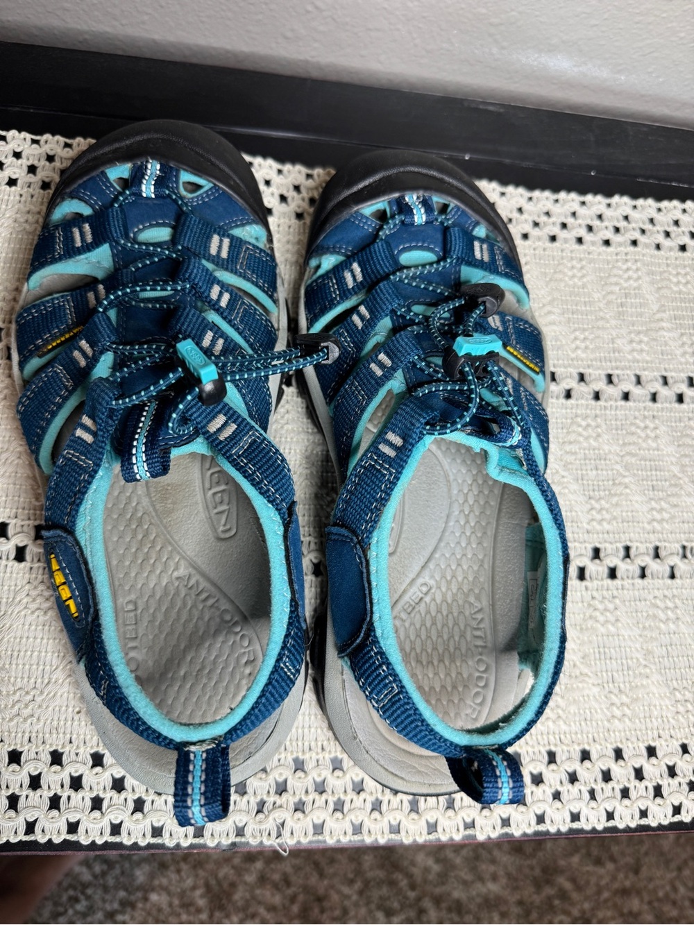 Women’s Keen Navy and Aqua Closed-Toe Sport Sandals - Picture 4 of 6